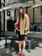 Acn Korea 2025 Autumn Khaki Lapel Workwear Jacket Women's Loose Casual Fashionable Jacket Top
