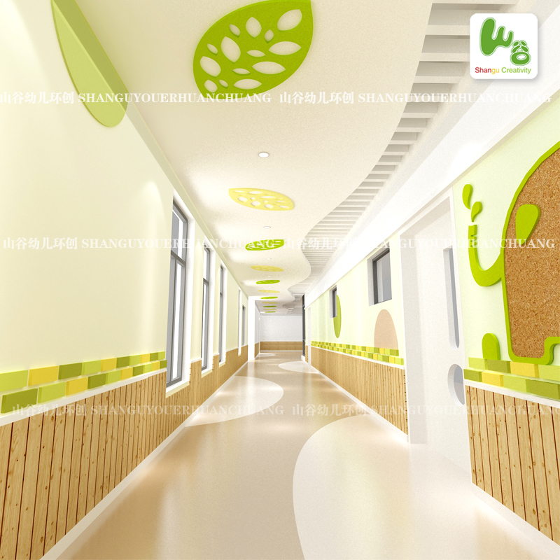 Kindergarten top decoration ring creates a wall layout environment to create a body wall sticker