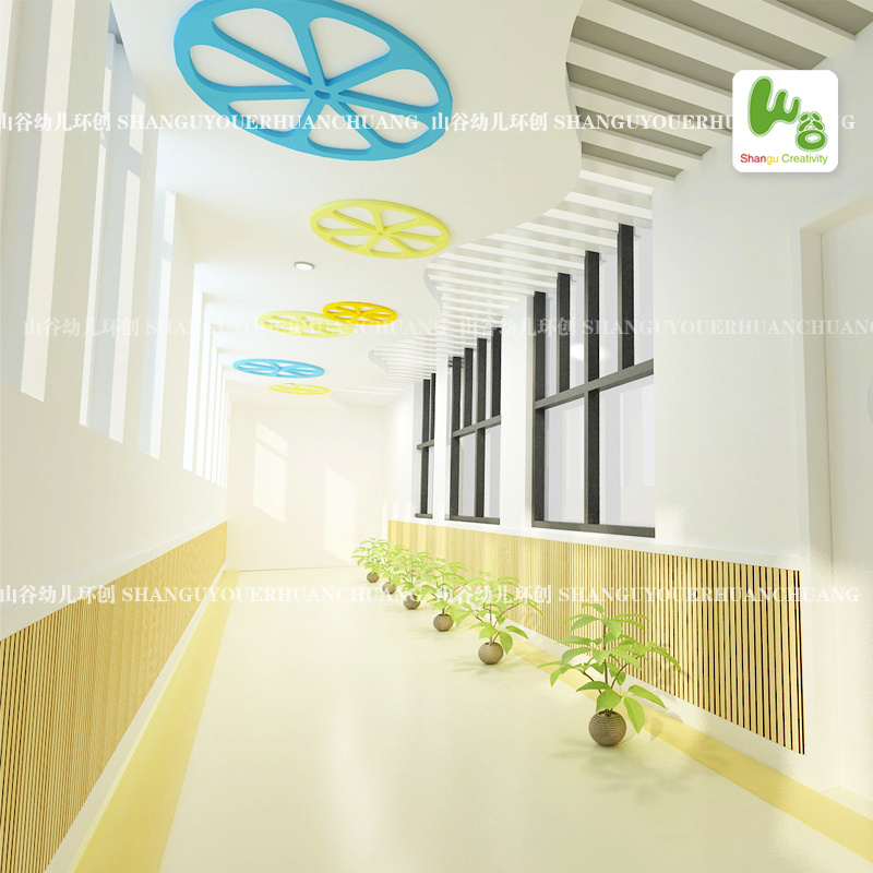 Kindergarten top surface decoration ring creation theme wall classroom construction area background wall corridor environment layout three-dimensional wall stickers