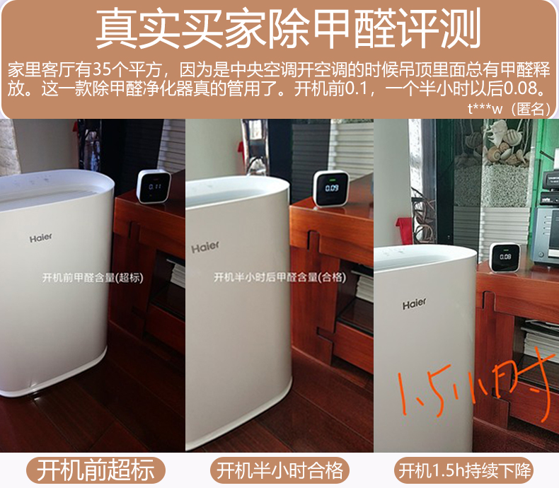 99.9%去除颗粒物！Haier 海尔 空气净化器 KJ320F-EAA 599元包邮（之前推荐999元） 买手党-买手聚集的地方