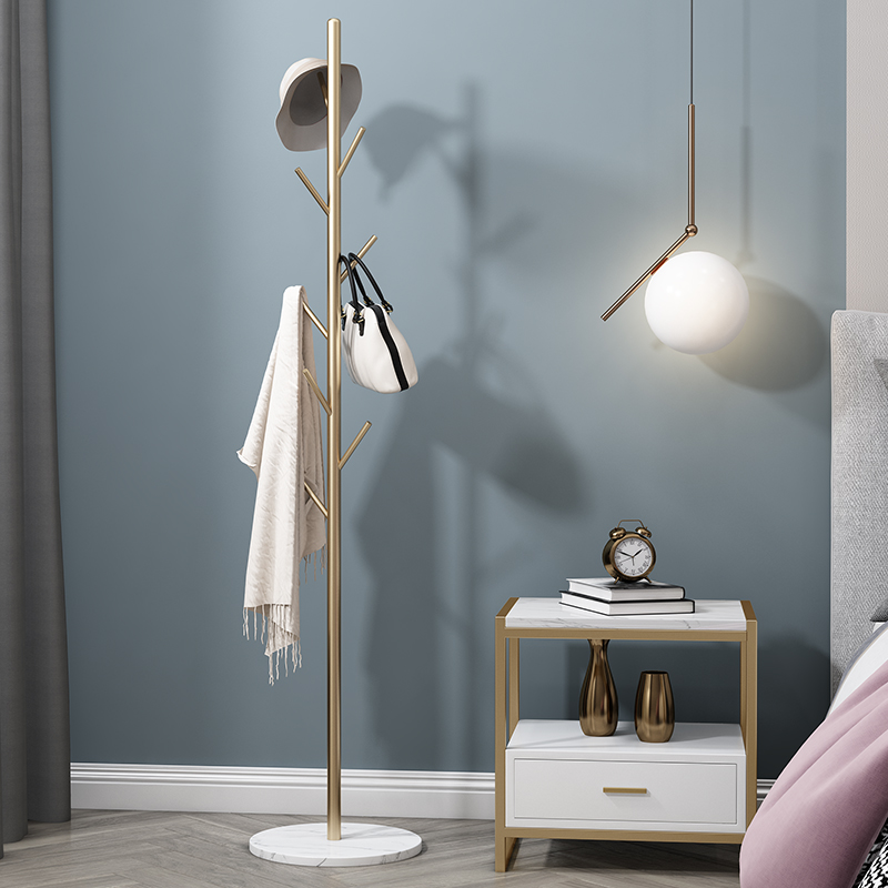 U+Home | marble twig coat rack small apartment hanging hanger floor bedroom entrance bedside