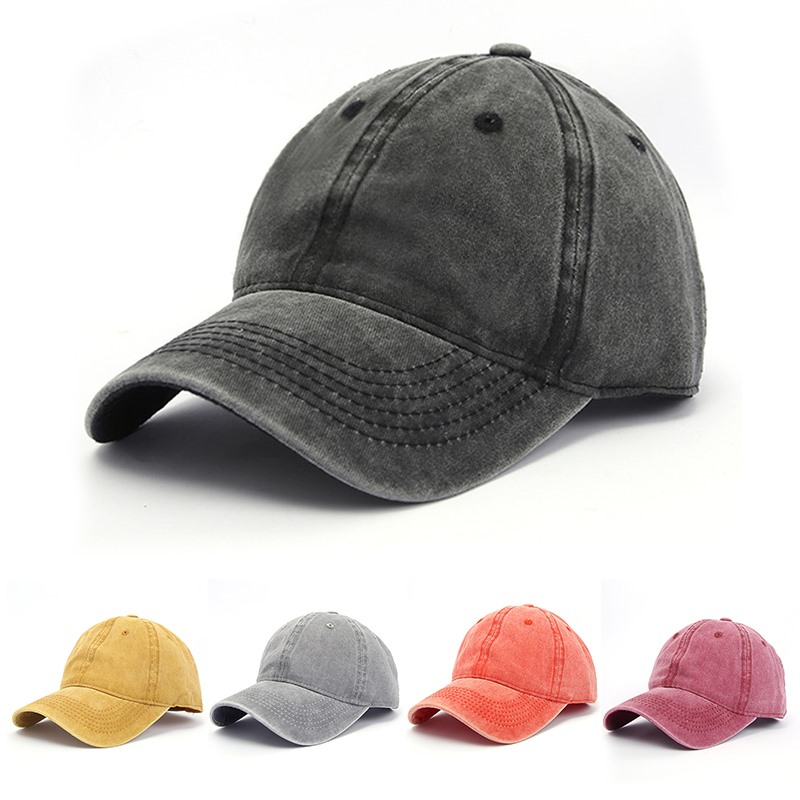 Hats Men's autumn Winter 2021 Fashion 100 Lap Duck Tongue Cap Retro Made Old Washed Denim Hat Men's Baseball Cap