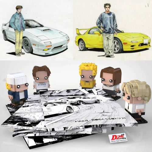 Текст головы када D Сцены сцены сцены AE86 CAR MODEL BULIDGE BLOULS GTR FUJIWARA TAKAHARA DOLL