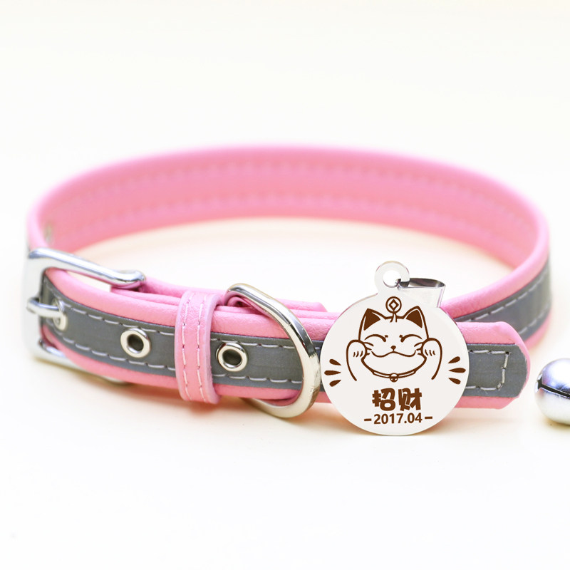 Dog card Custom Item Circle Bell Dogs Cat Kitty Anti-Throw Nameplate Small Dog Necklace Pet Pendant Cat Lettering Lettering