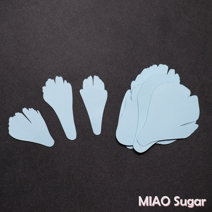(Meow Sugar) Peony Petal Paper Type Formwork Petal Model Amao Exclusive Paper Type Handmade Paper Flower Diy Template