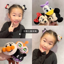 Outlet Japan Cartoon Plush children bread Superman leather gluten girl Minnie Butterfly knot Hair Rope Hair Ring
