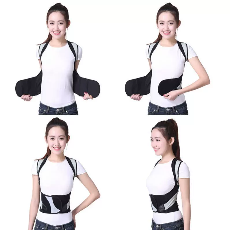 Gù lưng orthosis nữ người lớn điều trị gù lưng chỉnh sửa viết đặc biệt áo vest cố định dây đeo vai điều chỉnh kích thước lớn co giãn - Vai tráng