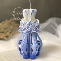 "Hydrangea" new German craft carved candles handmade smokeless decorative candles New Year gift large