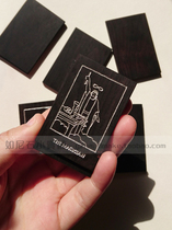 Purple sandalwood tarot pattern hand-carved fine cast silver wood brand full set