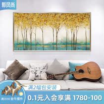  Modern and simple living room decoration painting Whole dining room hanging painting American sofa background wall painting bedroom bedside painting