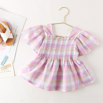 (Clearance does not return) girls short sleeve shirt summer foreign childrens doll shirt shirt baby cotton shirt