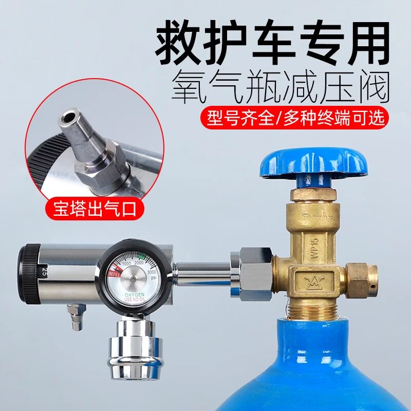 减压器表阀转国标德标英美终端医院救护车氧气瓶接呼吸机麻醉机用