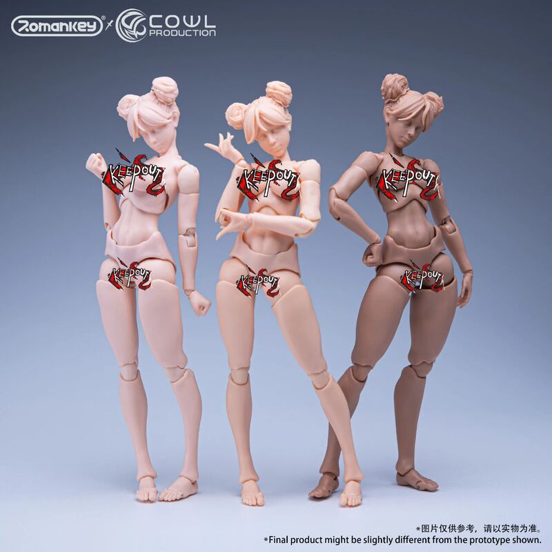 In Stock, Reprinted Romankey×Cowl 1/12 Super Posable Girl Body Model Figure Doll