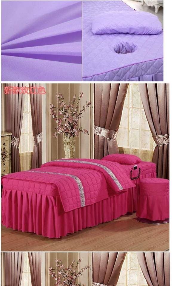 Chăn bông duy nhất tại nhà thẩm mỹ viện massage vật lý trị liệu massage rửa giường bìa giỏ hàng moxib Fir làm đẹp giường đặt bốn mảnh mẫu ga trải giường spa