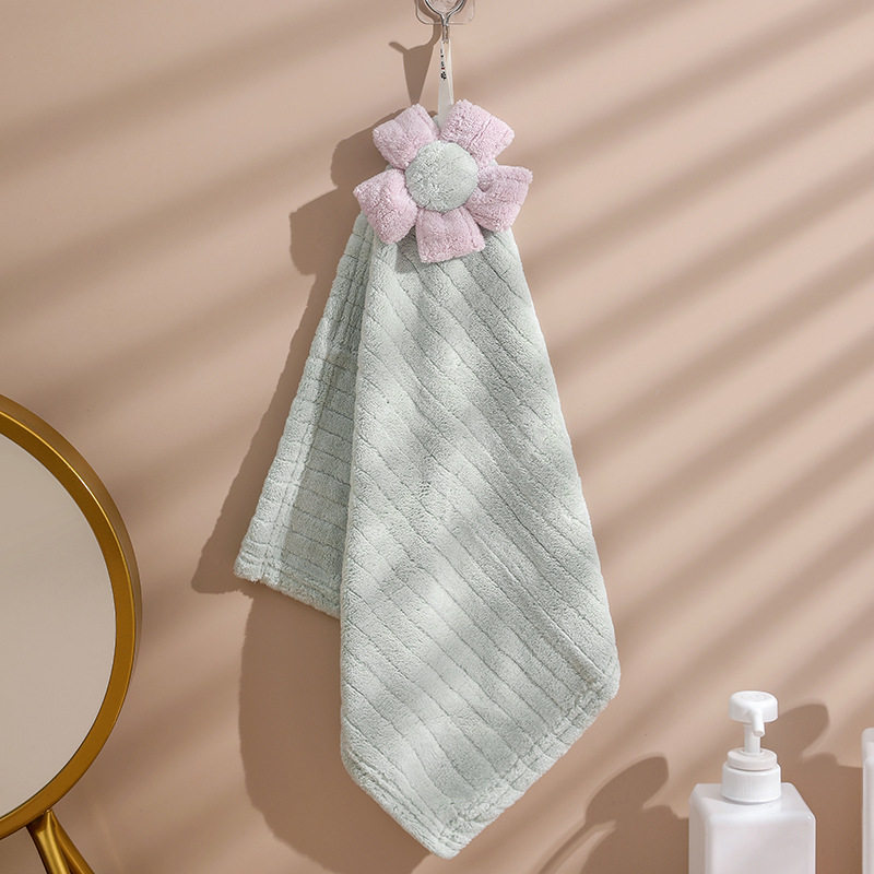 Korean Alilan rubbed handtowel hanging soft water absorber housekitchen kitchen cartoon cute towel new