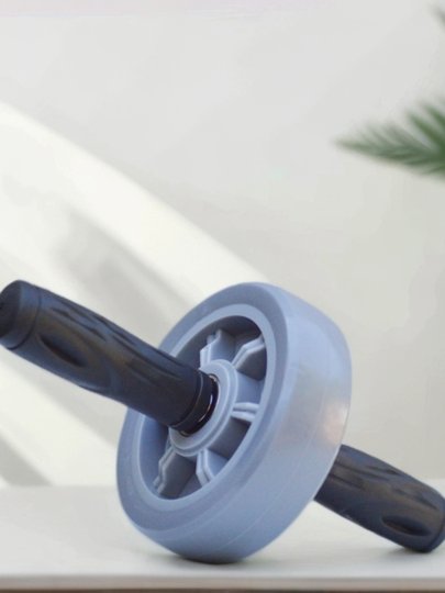 Double-bearing abdominal fitness wheel single wheel TPR rubber wheel surface is silent and does not hurt the floor indoor sports outdoor abdominal fitness wheel
