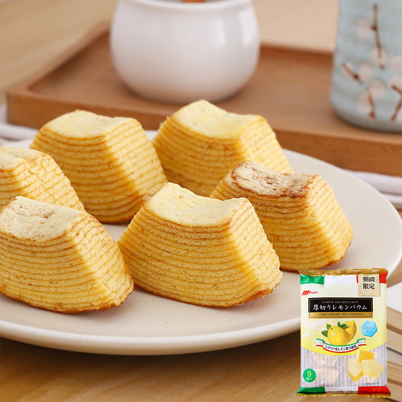 Japan Imported Pill Gold Thick Cut Lemon Taste Year Round Cake Ready-to-eat Breakfast Lower Afternoon Tea Refreshments Pastry Casual Snack