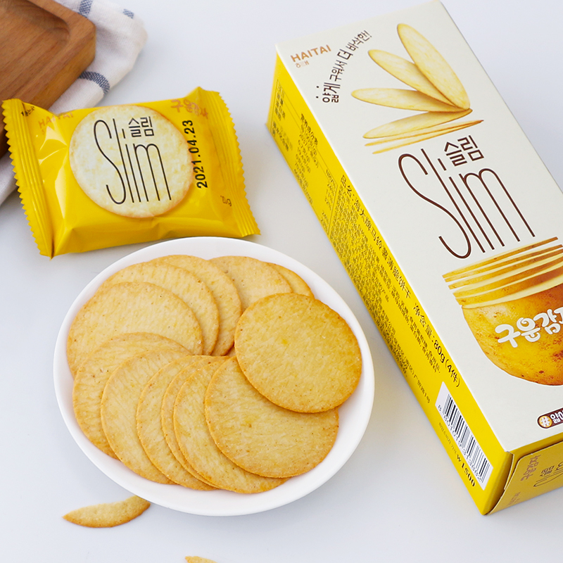 3 boxes of Korean imported sweet snacks Haitai potato crackers Potato thin potato chips Net red casual snacks