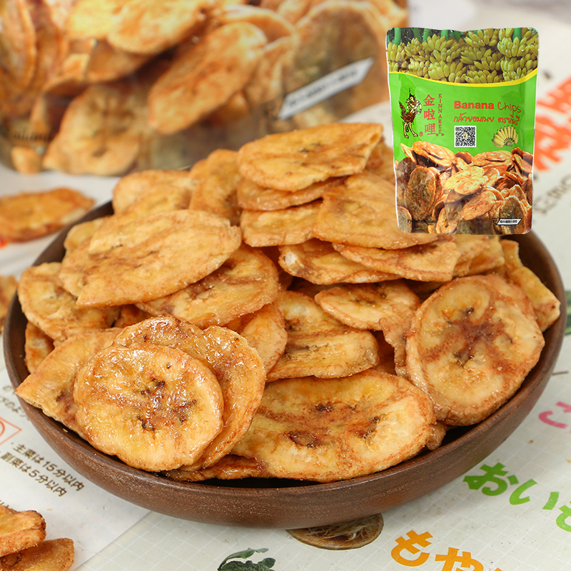 Hongyun snacks Thailand imported golden Lari banana dried baked banana slices Coconut slices Dried fruit leisure snacks snacks