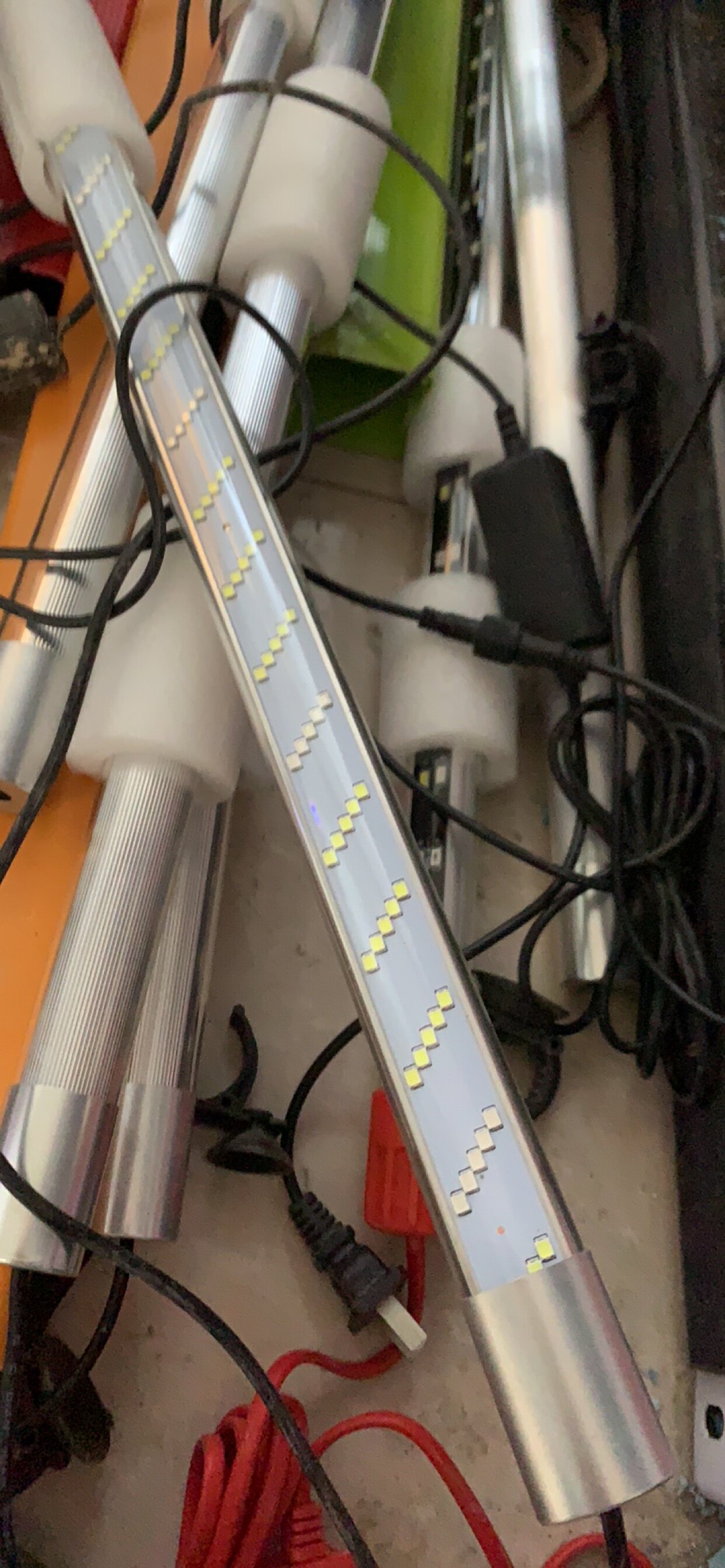 Clear Cabin Fish Tank Aquarium Special Lighting Waterproof Enhancement Red Blue White Dragon Fish Parrot Red Special Fish Lamp Lured