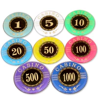 Chip Coin Texas Poker Chip Card Baijiale Выделен Chip на Atlantic Table Acklie Casino Casino Round