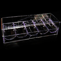 Texas Holdem Mahjong chip token transparent acrylic frame with lid chip hex box can hold one hundred