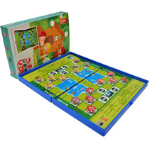 Childrens primary school students puzzle chess toy beast chess Magnetic folding board adult large magnet stereo animal chess