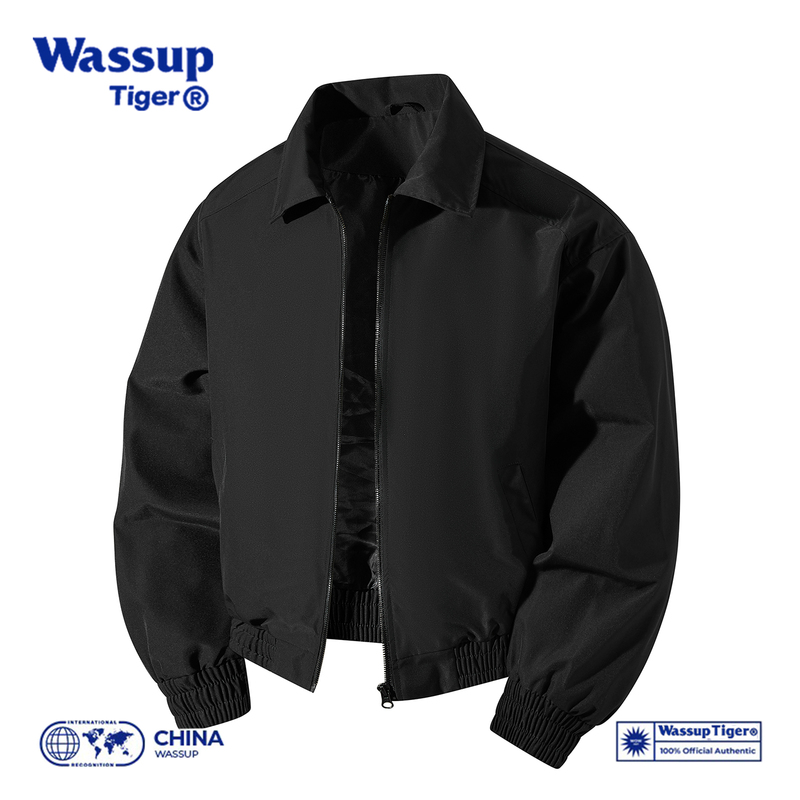 Wassup Tiger Spring and Autumn American-Style Stand-Collar Three-Proof Pilot Jacket Men's Cleanfit Outerwear Trendy Top Wassup Tiger Spring and Autumn American-Style Stand-Collar Three-Proof Pilot Jacket Men's Cleanfit Outerwear Trendy Top