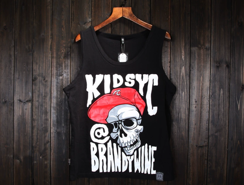 Đường phố châu Âu và Mỹ hip hop nam vest nam vest vest không tay áo thun tay áo cotton thủy triều thương hiệu thể thao lỏng lẻo - Áo vest cotton khoác vest nữ