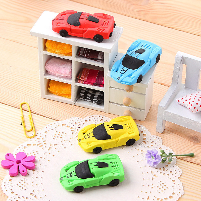 Small Car Eraswipe Boys Kindergarten Children Cartoon Demolition Cute Prize Elementary School Kids Special Like Leather 