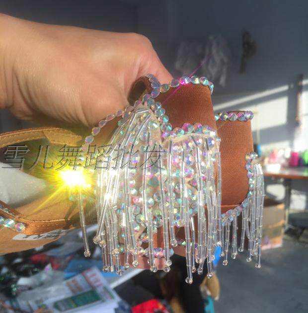Latin dance shoes inlaid with drilling flow Sulatin dance shoes crystal tube dance shoes flow SuLatin dance shoes inlaid drilling full drill