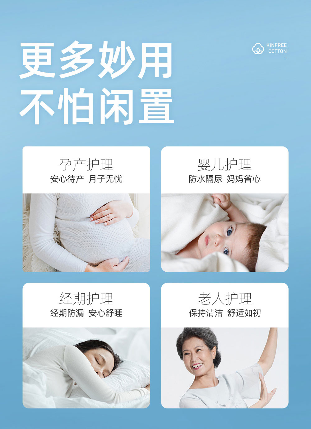 全棉时代轻肤理产褥垫孕妇产后专用一次性隔尿垫片成人护理姨妈垫 — 14