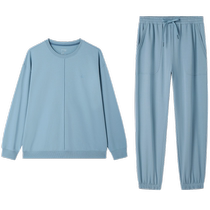 In the era of pure cotton mens free-stretch home clothes suit enhances the comfort and leisure of pure cotton pajamas that can be worn outside when going out.