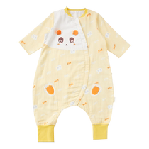 (Good Things Experience Exclusive) All cotton era Baby sleeping bag anti-throng spring autumn pure cotton Childrens sub-legs anti-kick quilt