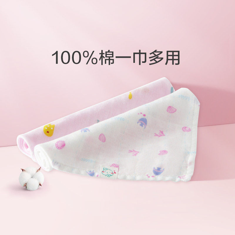 Cotton era newborn baby gauze saliva towel triangle towel spring and summer cotton ultra-thin