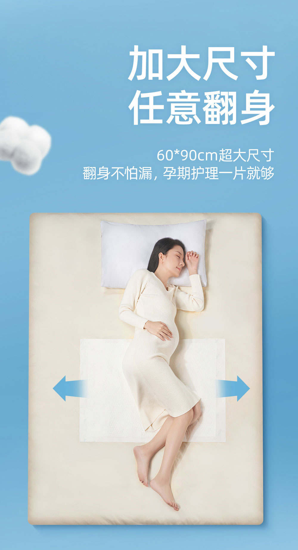 全棉时代轻肤理产褥垫孕妇产后专用一次性隔尿垫片成人护理姨妈垫 — 13