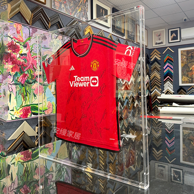 Jersey Framing, Fully Transparent Acrylic Thickened Photo Frame, Star's Same Style Jersey Commemorative Wall Hanging Picture Frame Display Frame