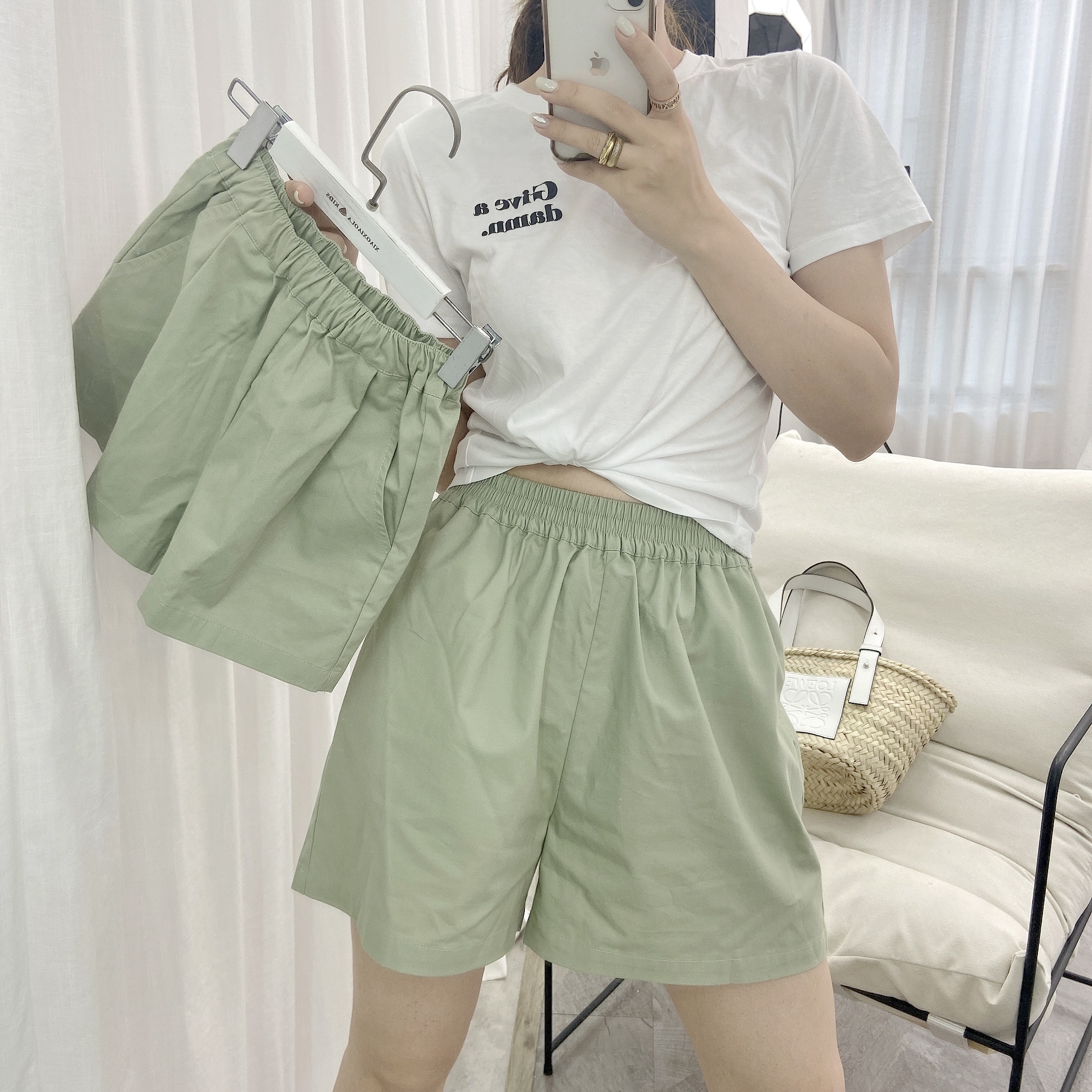 (xiaoxiaolakidds) sloth loose waist shorts pro-submount lagoon turquois feel super nice and comfortable.