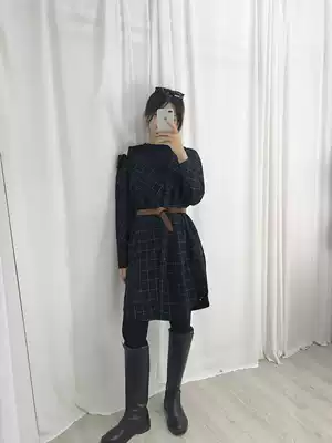 (Produced by Xiaolajia) strapless sexy plaid dress