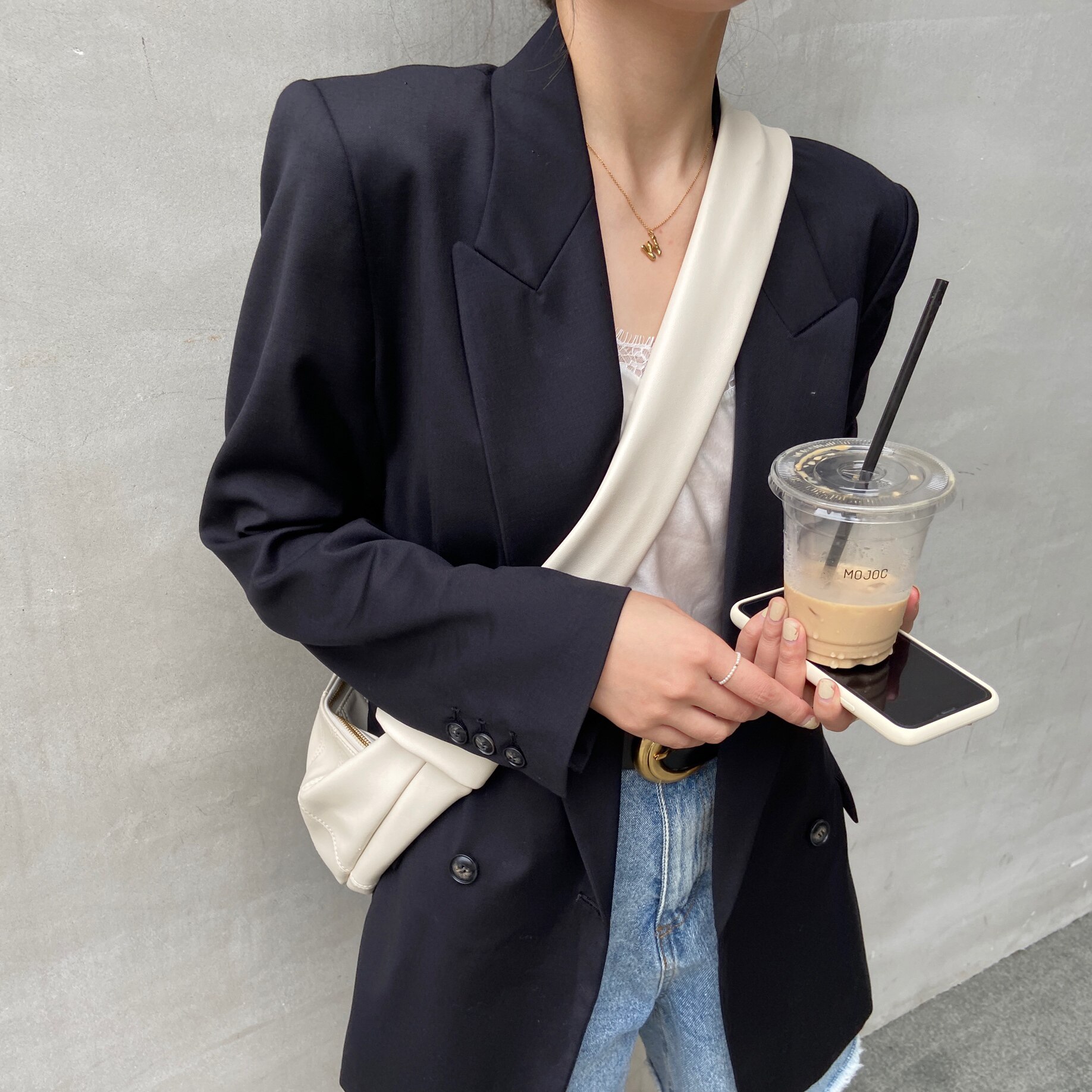 Small Pull-out Products Superior Sense Classic Black Suit Jacket Women Wool Fine Spinning Covetyness Autumn Korean version