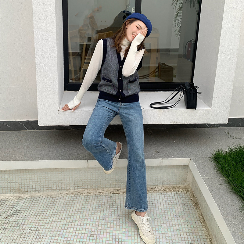 Small pull-out pint microlagh Trumpet Jeans 2022 New High Waist Hew Pants 100 Hitch Pants 100