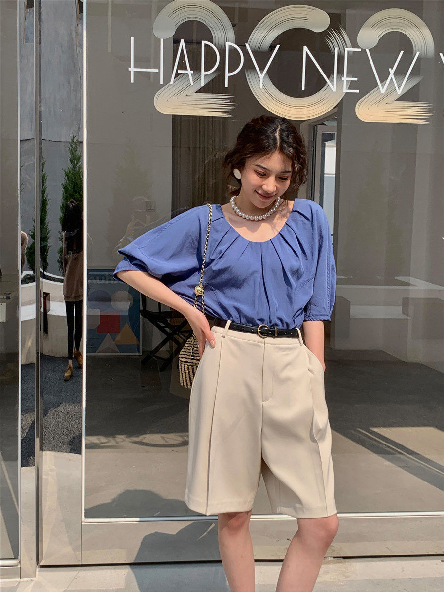 Small pull 1937 meter high waist long trousers suit five - pants Bermuda shorts cool summer wind