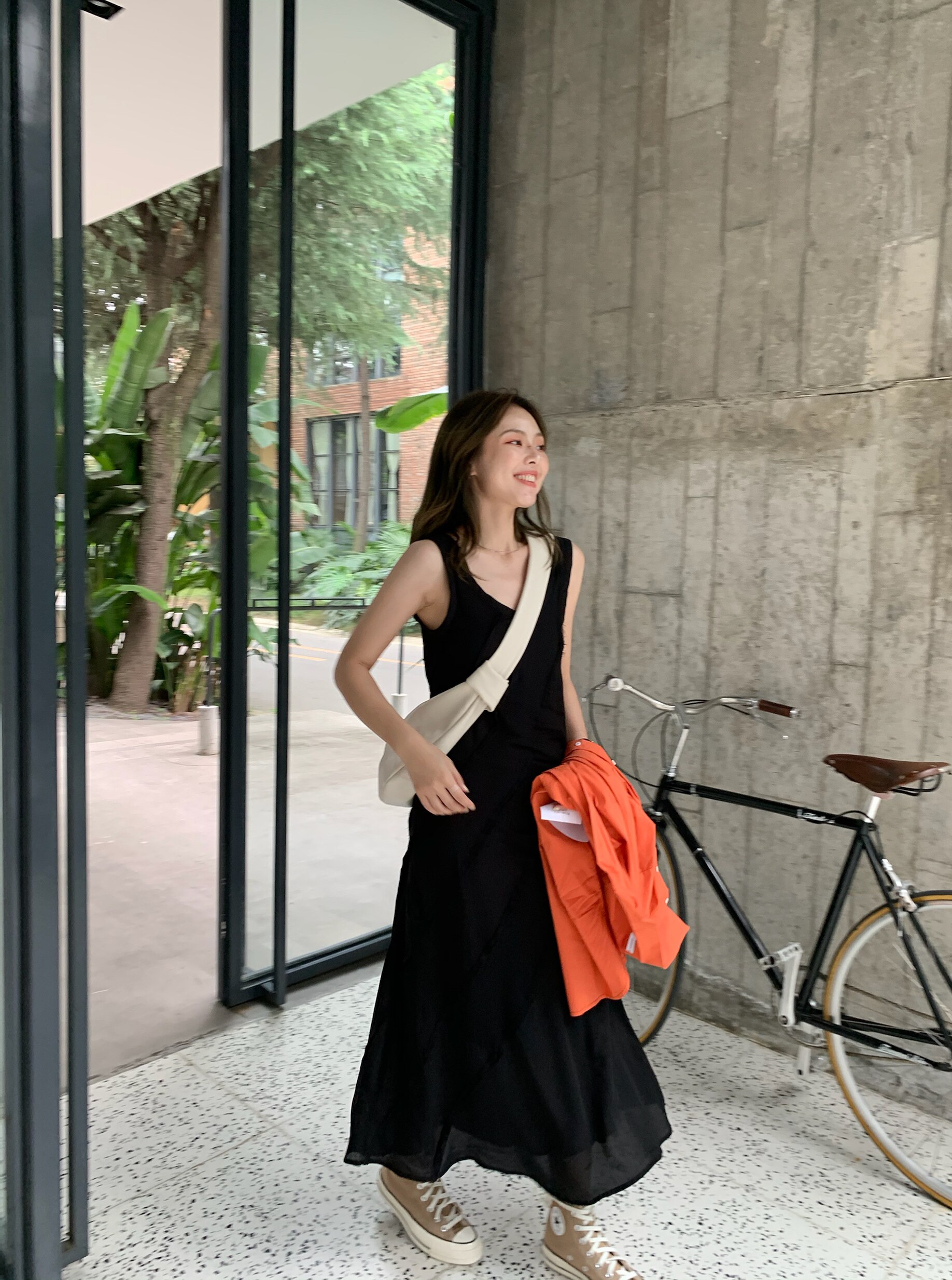 Small Pull-out Pint Black Ocean Dress Small Crowd Design Sensation Light Cooked Ethos Fried Street Dresses Slim 2022 Autumn