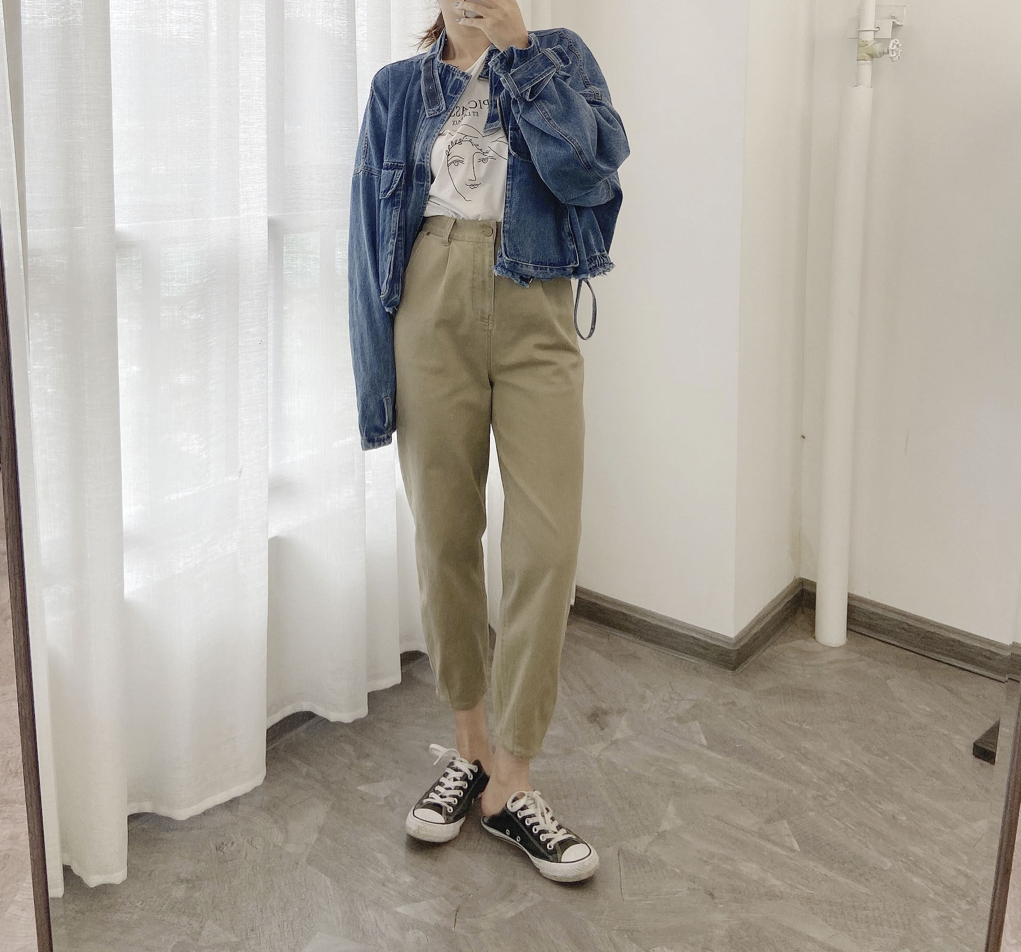 Small Pull Retro Guka Its Smoke Tubes Pants slim height waist jeans Straight Drum Casual 90% Pants Women Pencil Pants