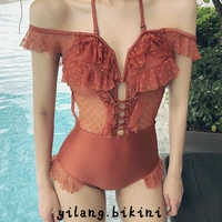 Yilang chính hãng cao cấp 2018 hè mới gợi cảm gầy gò phối đồ treo cổ áo tắm đi biển bikini đồ bơi nữ