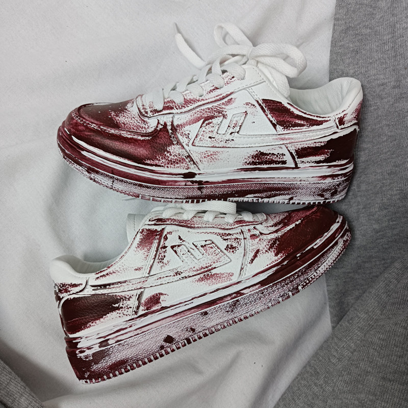 Warrior OW Authentic Cherry Blossom Modified Peach "Ripe" Personalized Sneakers for Men, Spring/Autumn, Niche Original Limited Edition Couple Shoes
