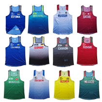 Vêtements de sport longue distance pour marathon de léquipe nationale du Kenya sans couture combinaison dathlétisme fendue personnalisable avec LOGO