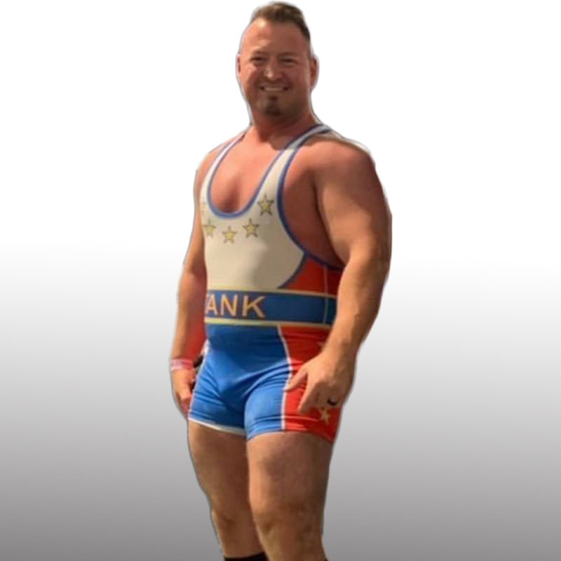 Badiace American Fighter's 3-piece wrestling suit Tights Hercules strength weightlifting suit Rowing suit