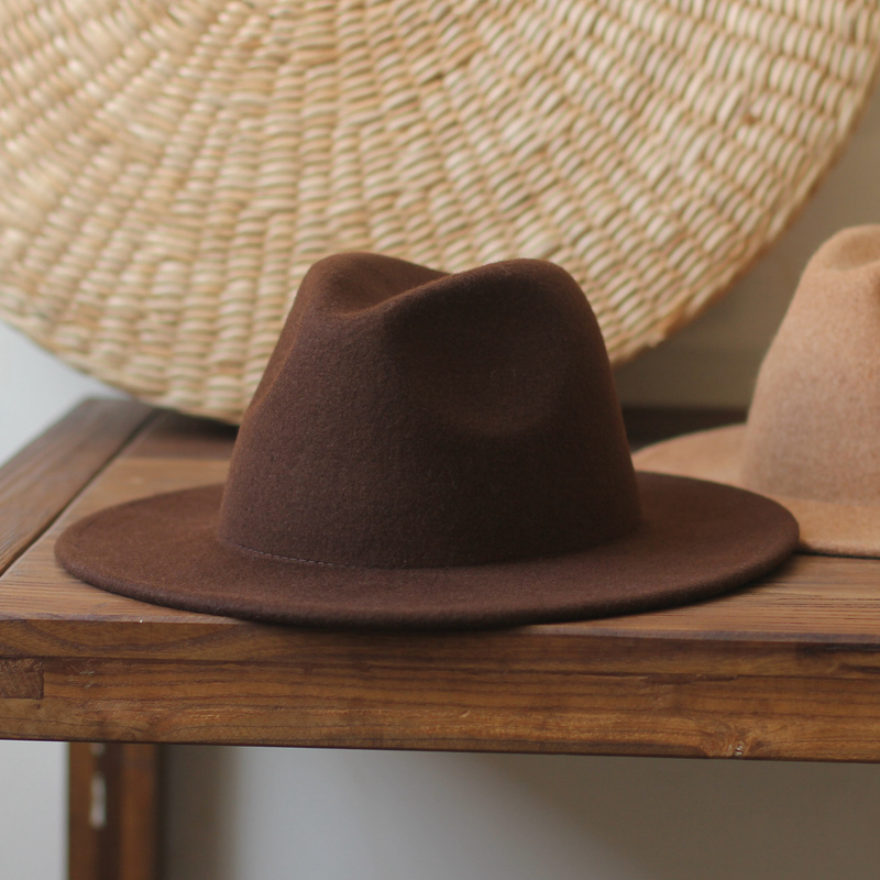 Autumn and Winter Woolen Plain Top Hat for Women, Korean Style, Warm, British Retro Fashion, Jazz Hat for Men, European and American Versatile Hat