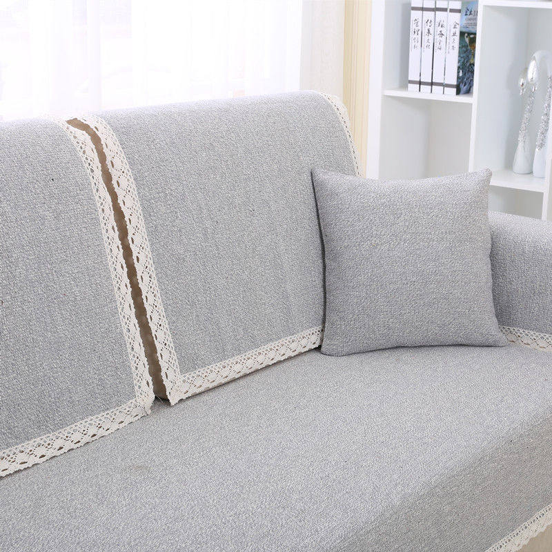 Four seasons sofa cushion summer linen fabric cotton linen simple modern burlap cushion universal cover towel cover cloth